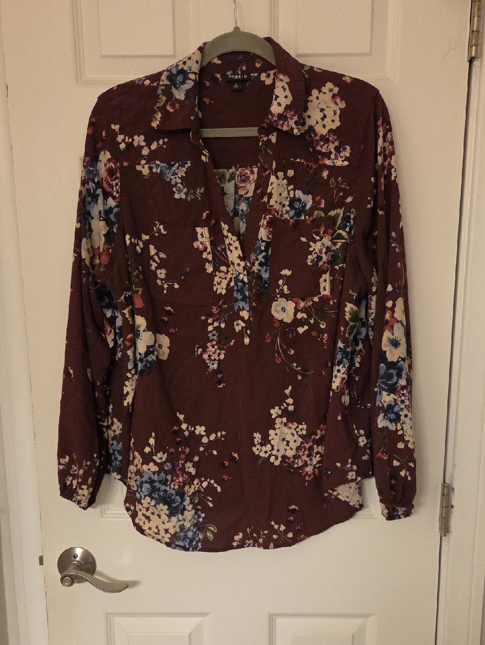 torrid Maroon Floral Blouse